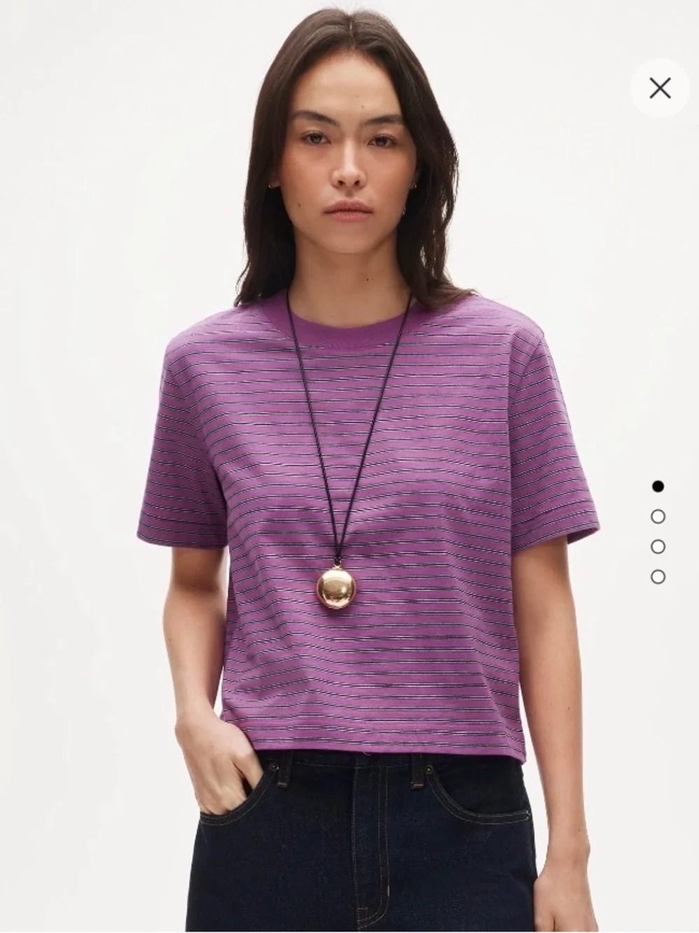 New with tags NWT jcrew boyfriend jersey relaxed cropped t-shirt in stripe